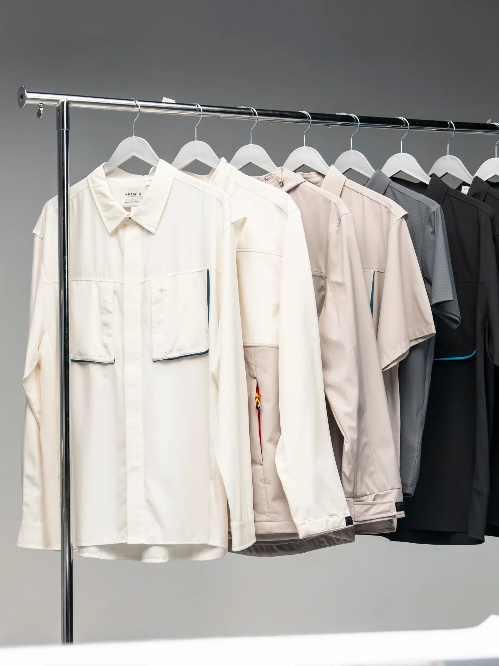 Rack with the collection pieces